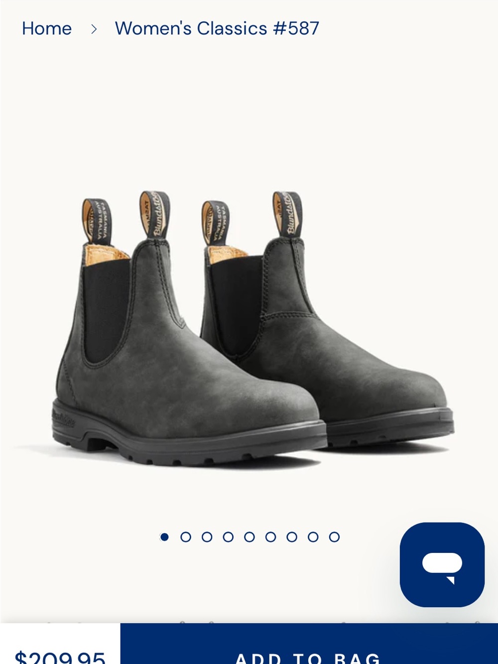 Blundstone Women's Chelsea Boot in Charcoal Gray